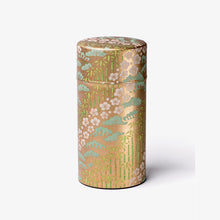 Ladda bild till bildvisaren Tea Canister Sakura, Gold  100g