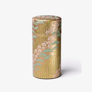 Tea Canister Sakura, Gold  100g