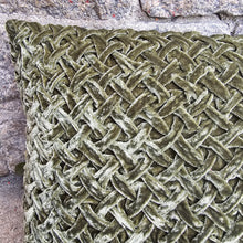 Ladda bild till bildvisaren Cushion Deluxe Basket Weave Light Green 40x40cm