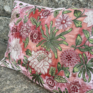 Cushion Bouquet Embroidery Shaded Rose 30x40cm
