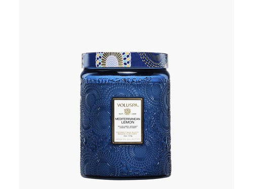Mediterranean Lemon Large Glass Jar