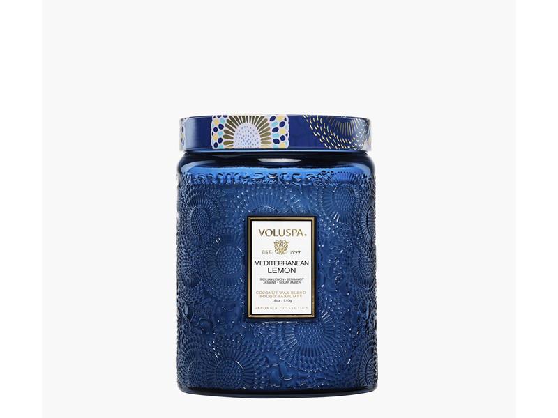Mediterranean Lemon Large Glass Jar