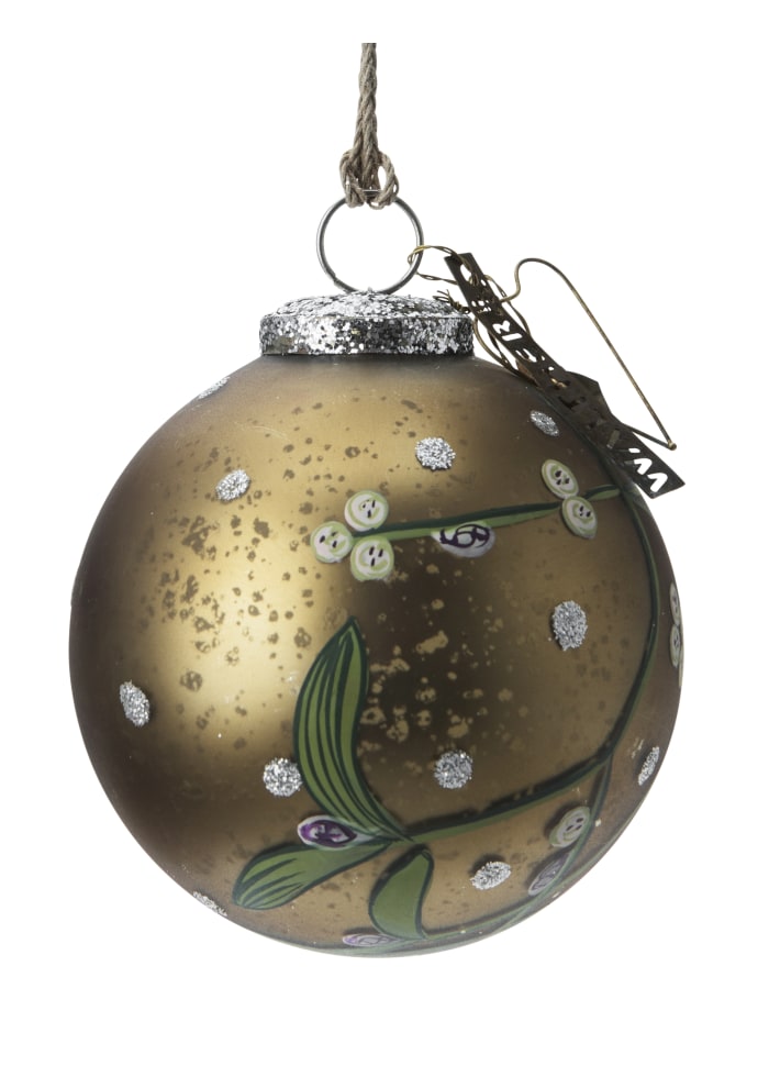 Antique Glass Ball Mistletoe Large