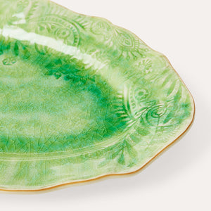 Oval Serving Plate Seaweed Small