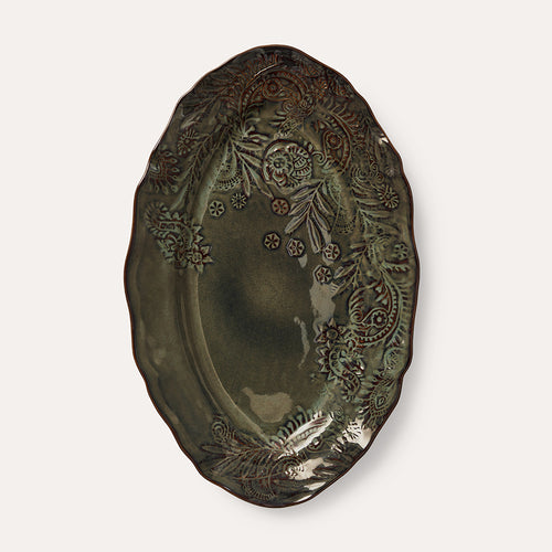 Oval Serving Plate Fig Small