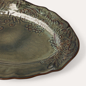 Oval Serving Plate Fig Small