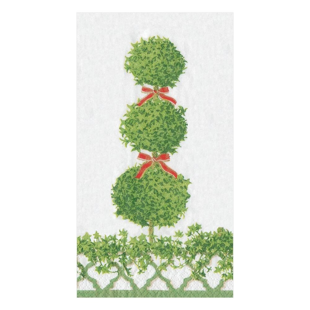 Paper Napkin Topiaries Green Border Buffé
