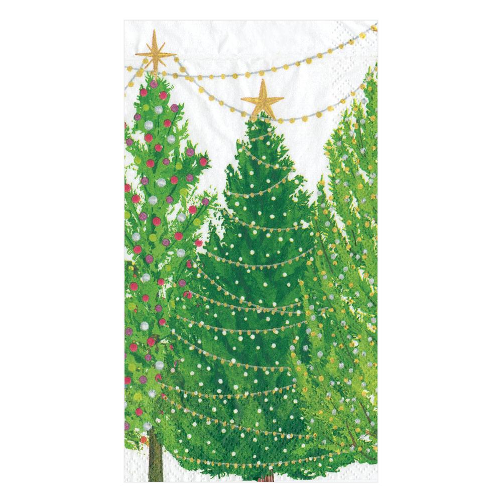 Paper Napkin Christmas Trees Lights Buffé