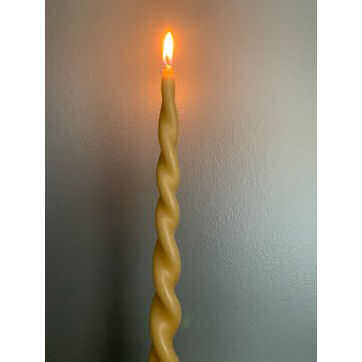Twisted Candle Ockra In a Pair