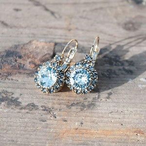 Vintage  Earring Mineral Blue