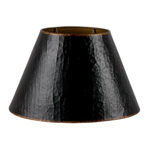 Oval lampskärm svart krackelerad med guldinsida