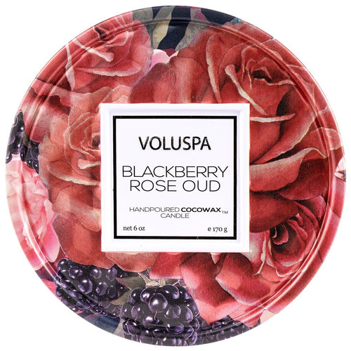 Blackberry Rose Oud Tin Doftljus