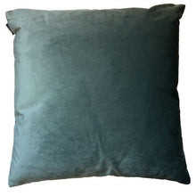 Ladda bild till bildvisaren Velvet Cushion Cover Blue Palm