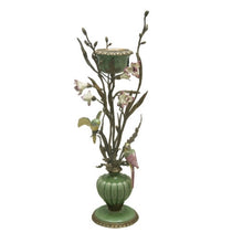 Ladda bild till bildvisaren Candle Holder w. Birds and Flowers - G&amp;C