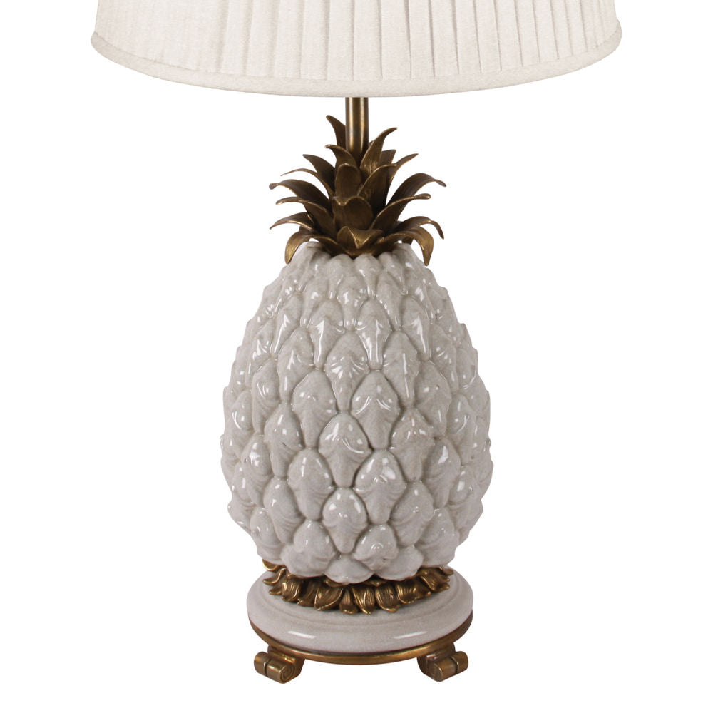 Lampfot Pineapple Porcelain White