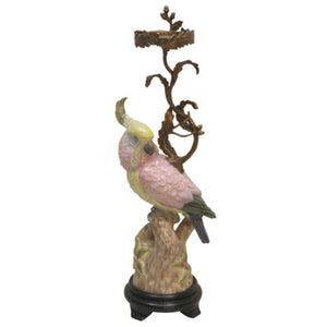 Candleholder Pink Parrot