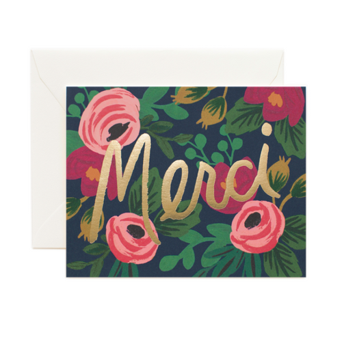 Rosa Merci Card