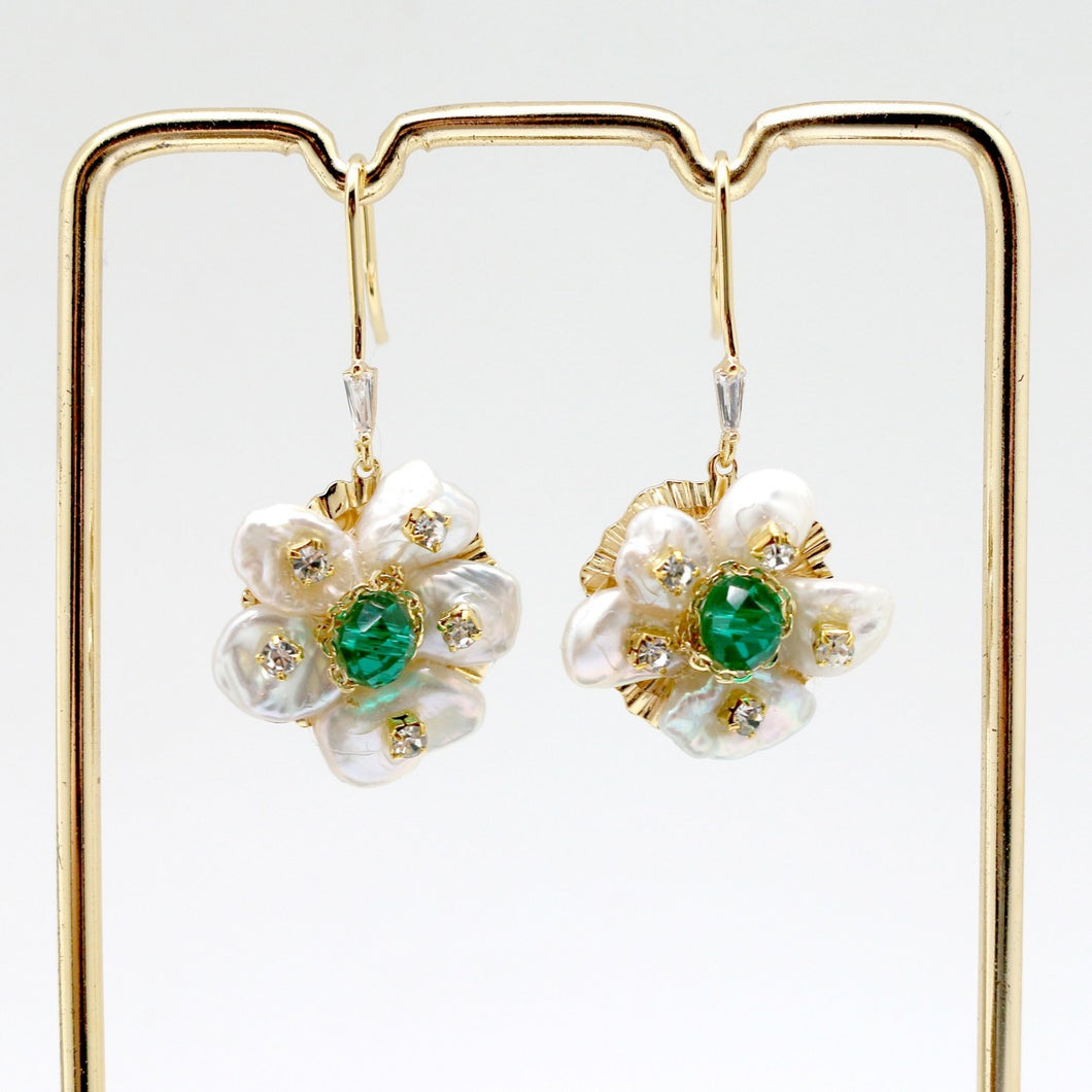 Earring Fleur Vert