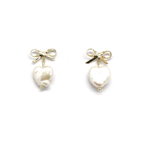 Earring Vintage  Pearl Bow