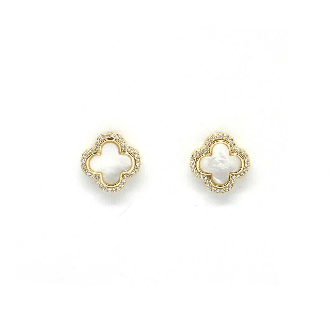 Earring Cross Blanco