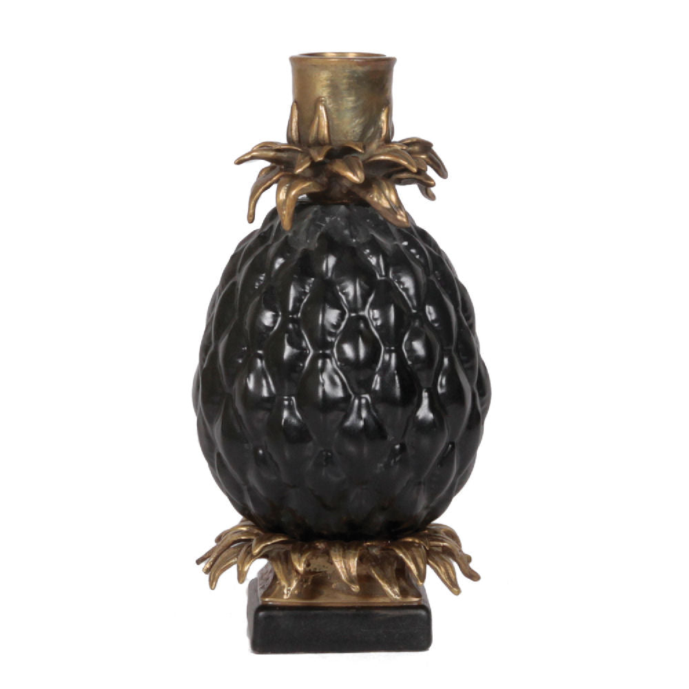 Candleholder Pineapple Black