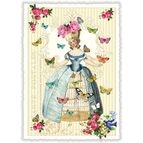 Carte Postale Mademoiselle Butterfly