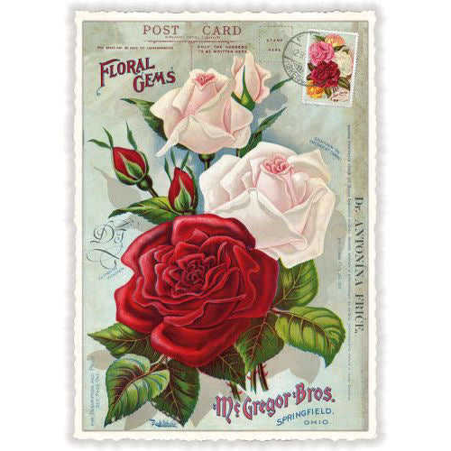 Carte Postale Vintage Roses