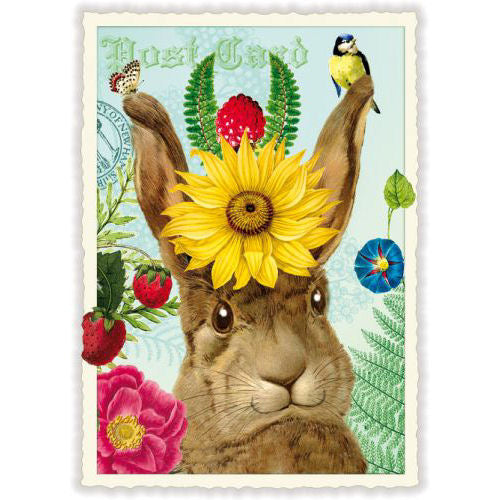 Carte Postale Sunflower Rabbit