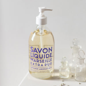 Lavendel. Nydelig flytende såpe fra Compagnie de provence, Savon de Marseille.